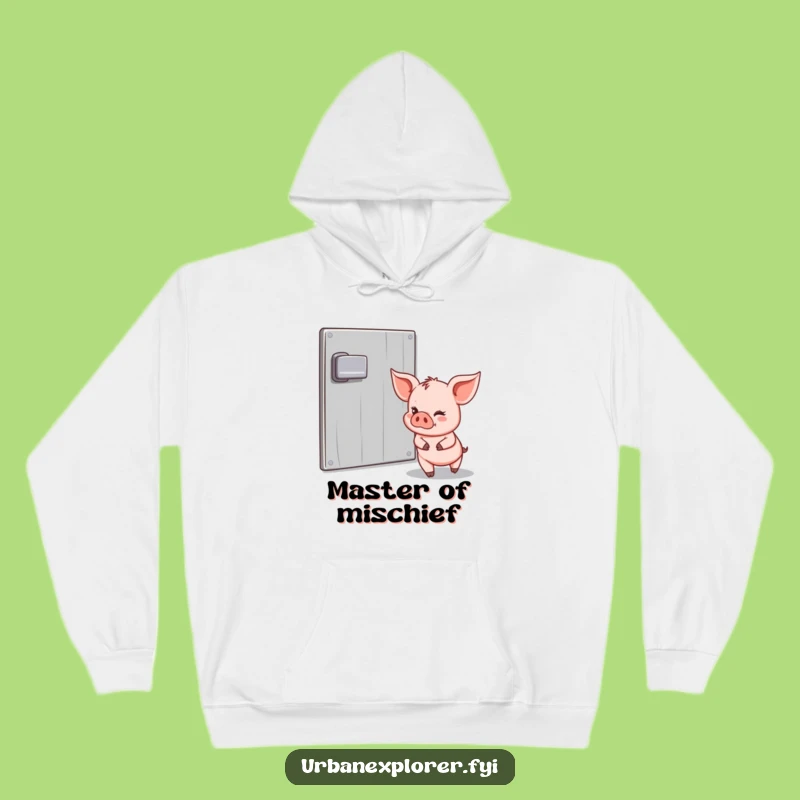 Funny Piglet Mischief Hoodie: Cozy Up with This Hilarious Escape Artist Gift!