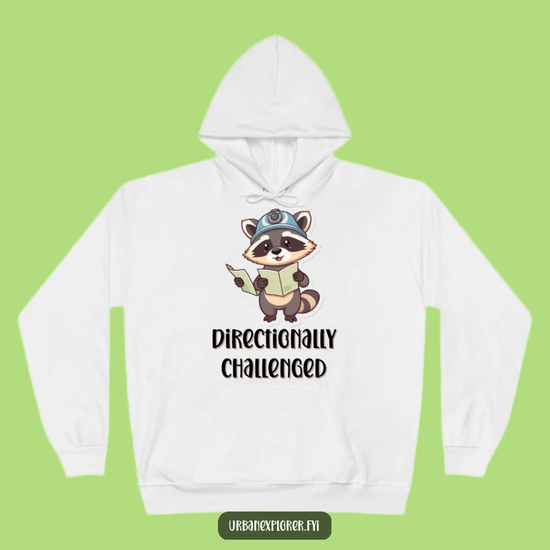 Funny Raccoon Explorer Hoodie: Cozy & Funny Gift for Adventurous Souls
