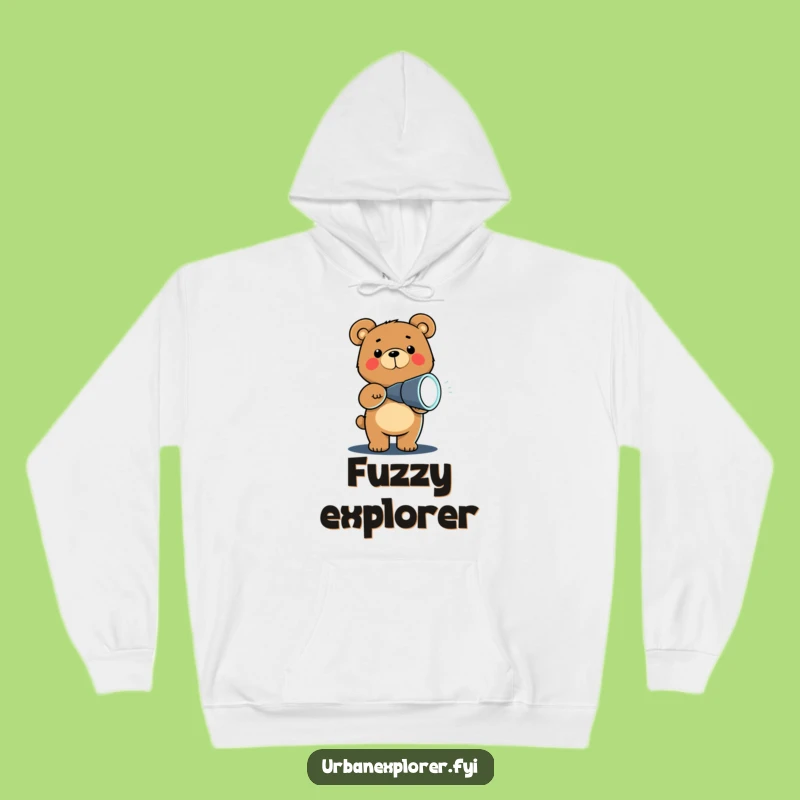 Cozy Funny Chibi Bear Flashlight Hoodie: Stay Warm and Giggle-Worthy This Season!