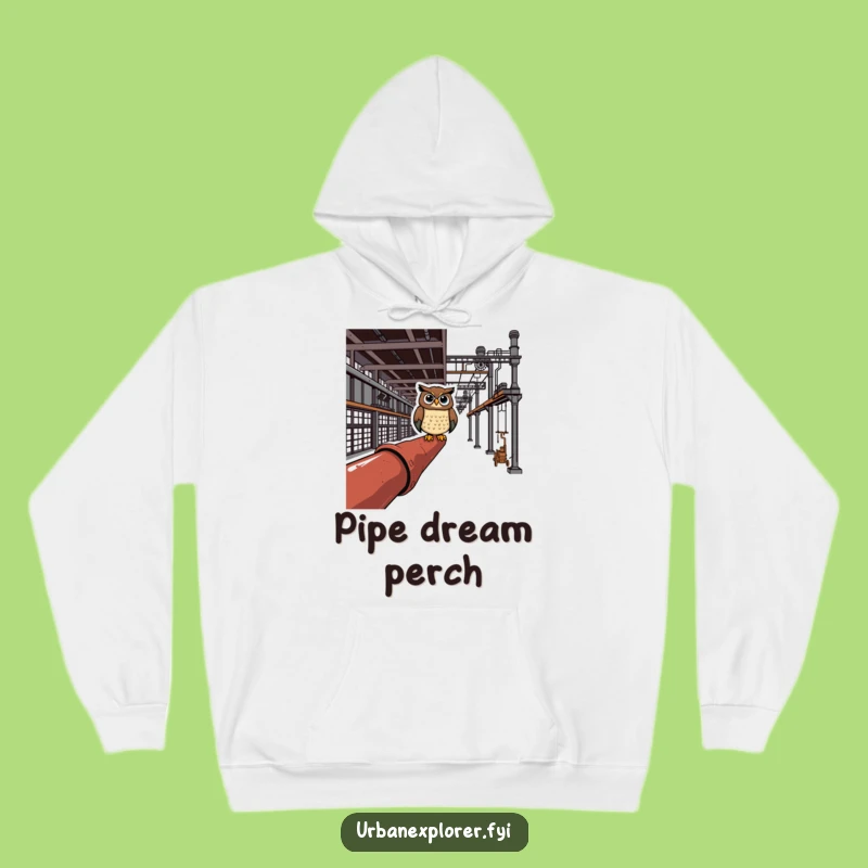Funny Owl Factory Hoodie - Cozy & Comical Industrial Dweller Gear