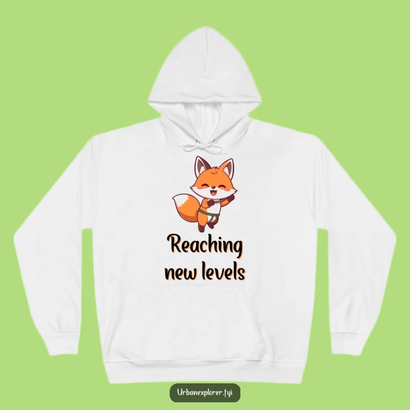 Funny Kawaii Fox Grappler Hoodie - Cozy, Enthusiastic Character Sweatshirt
