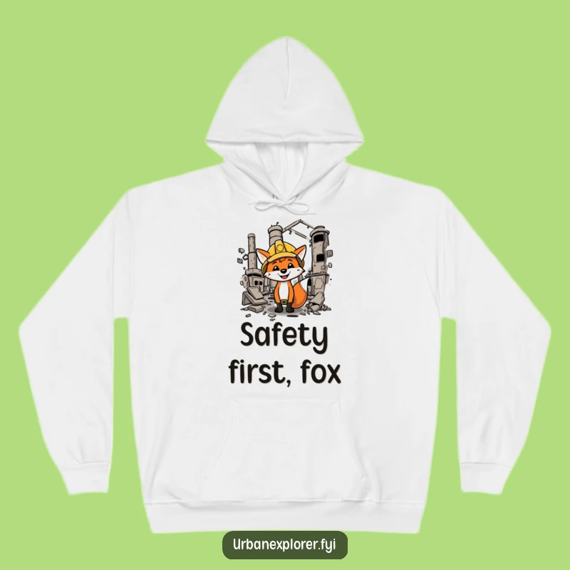 Funny Fox Factory Explorer Hoodie - Cozy & Hilarious Industrial Gear