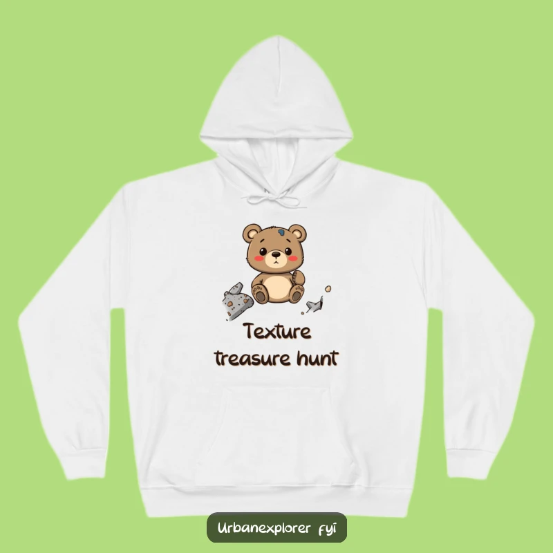 Cozy Funny Bear Hoodie: Industrial Decay Comfort, a Warm Humorous Gift