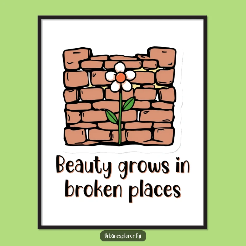Funny Free Printable Wall Art: Resilience Blooms, Minimalist Downloadable Decor!