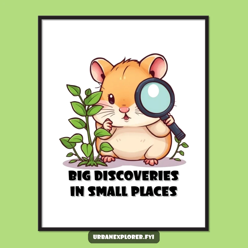 Funny Free Printable Wall Art: Hamster's Tiny Weed Study Decor