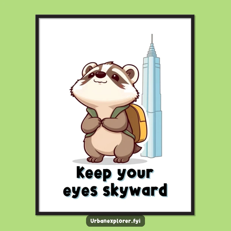 Free Printable Kawaii Badger Art - Inspirational Downloadable Decor for Dreamers