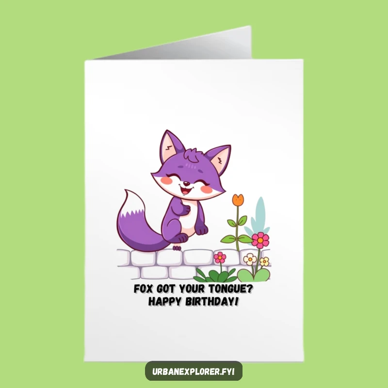 Free Printable Joyful Fox Birthday Card - Funny Downloadable Gift for Kids
