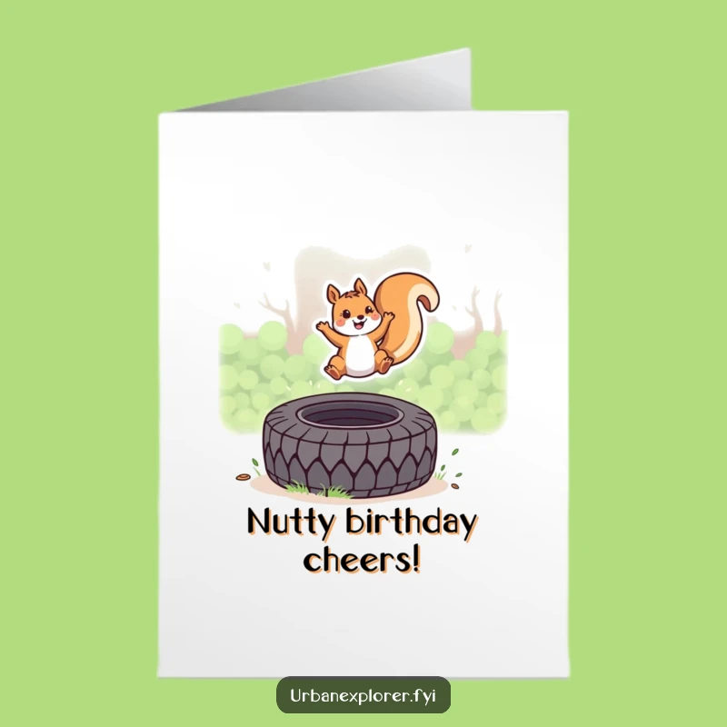 Free Printable Kawaii Squirrel Birthday Card - Funny Downloadable Energy for a Wild Party