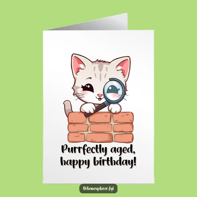 Free Printable Kitten Birthday Card: Curious Exploration for a Purr-fectly Special Day