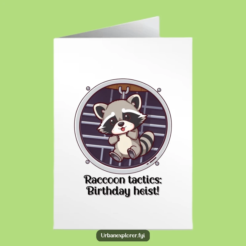 Funny Birthday Card: Free Printable Raccoon Card for a Mischievous Friend - DIY Downloadable Gift