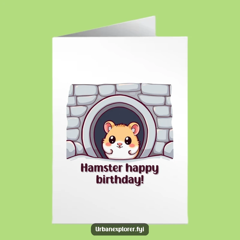 Free Printable Birthday Card: Funny Hamster's Subway Surprise - Downloadable Gift