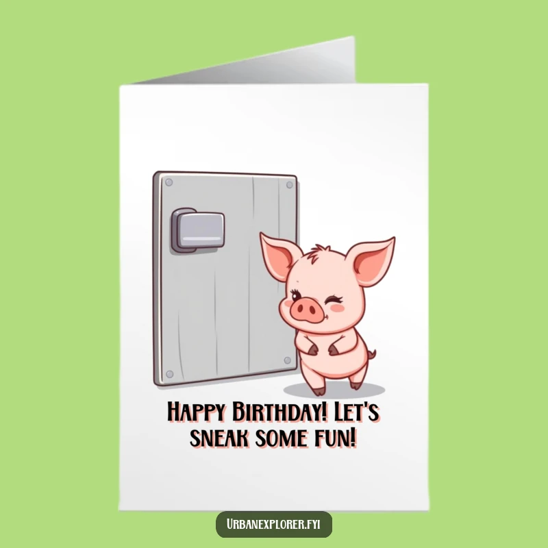 Free Printable Birthday Card: Piglet's Sneaky Birthday Mission