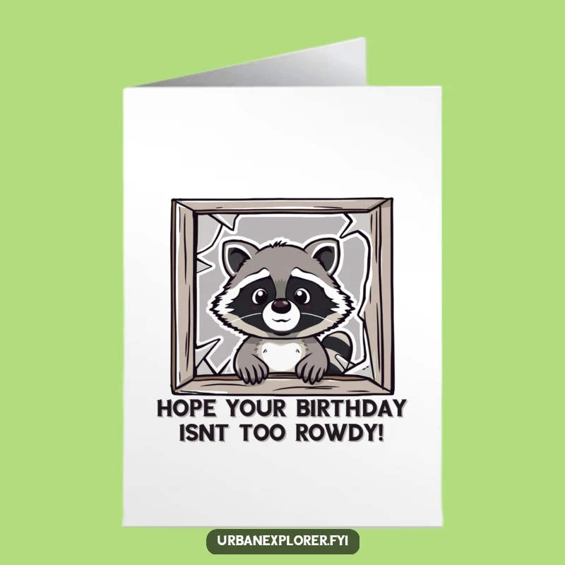 Funny Raccoon Birthday Card: Free Printable Peek-a-Boo Birthday Cheer!