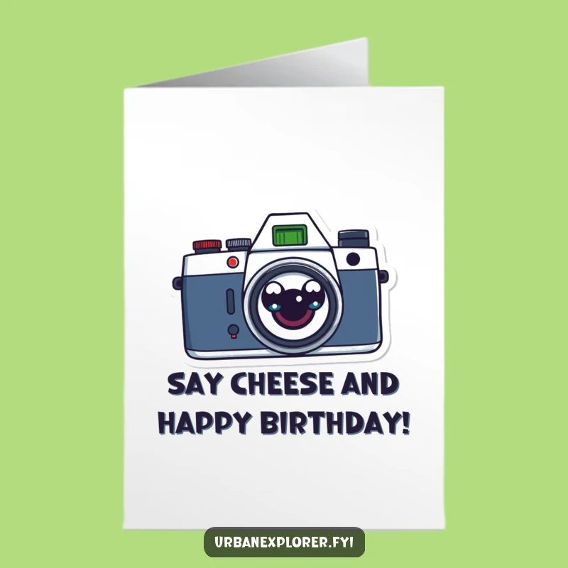 Free Printable Birthday Card: Surprised Camera Captures Laughter, Funny Gift!
