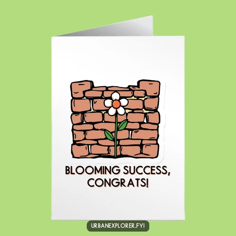 Free Printable Congrats Card: Resilience Blooms, Funny Success Story!