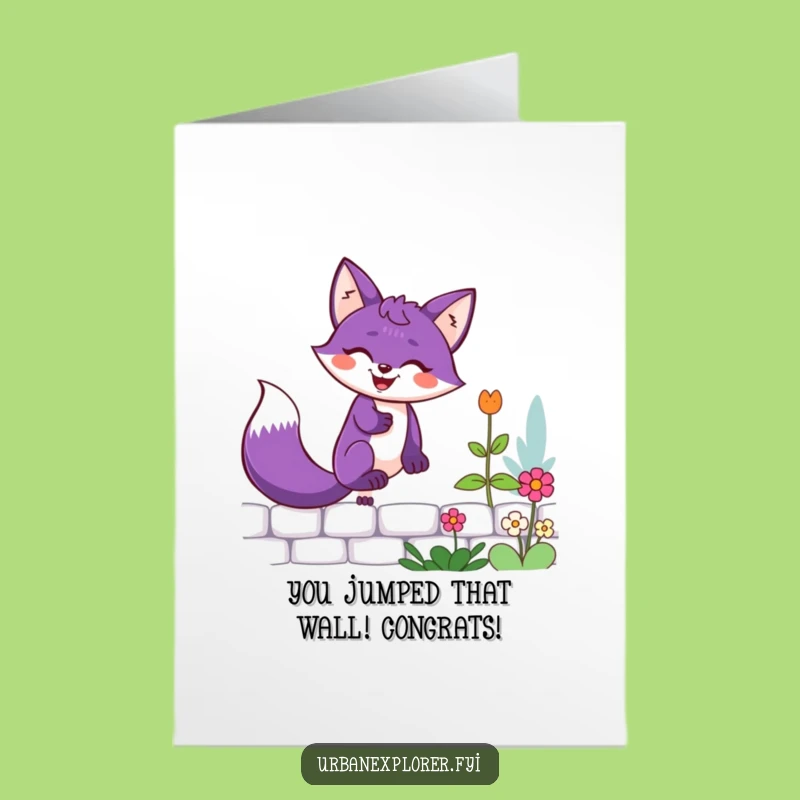 Free Printable Fox Congratulations Card - Humorous Downloadable Gift for All Occasions