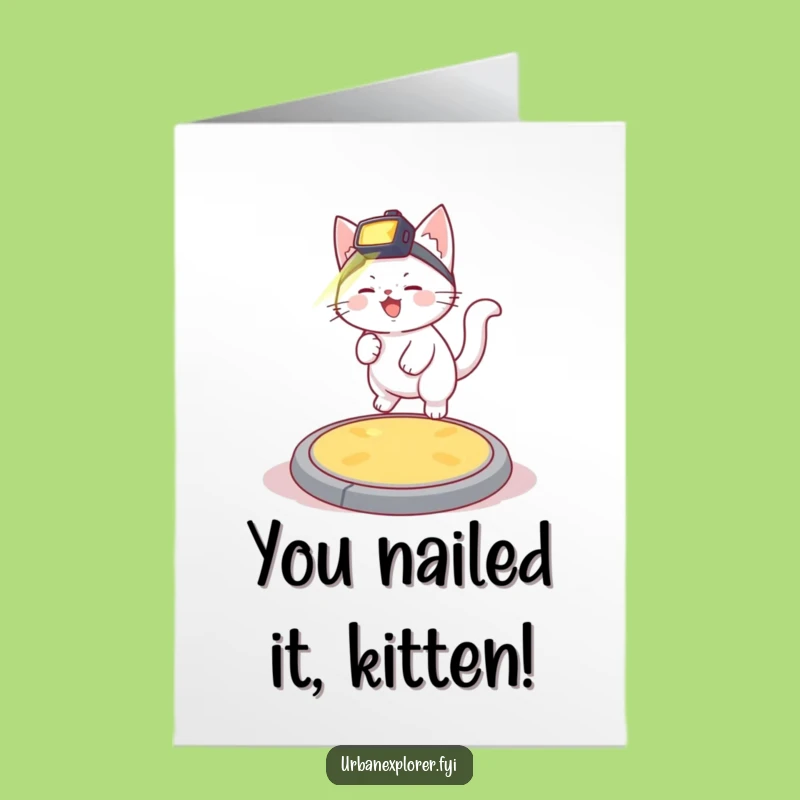 Free Printable Kitten Congrats Card - Amusing Downloadable Gift for Any Celebration