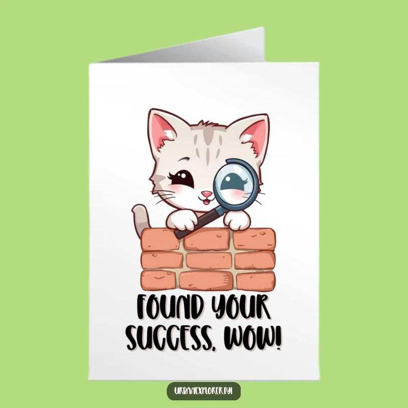 Free Printable Kitten Congratulations Card: Discovering Success with Sherlock Feline Charm