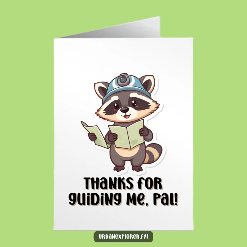 Free Printable Thank You Card: Raccoon's Guidance, A Hilarious Gratitude Downloadable Gift