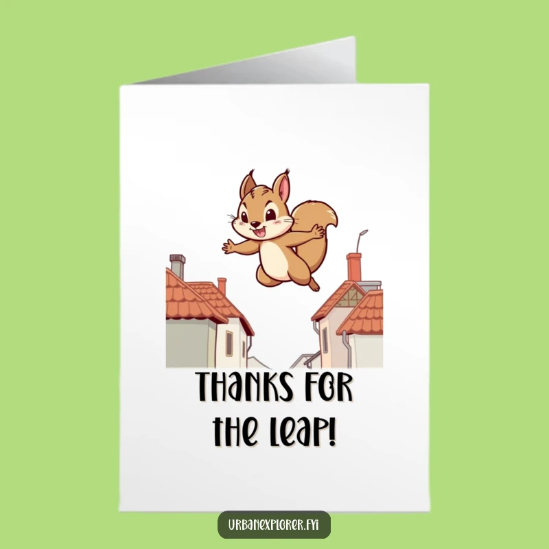 Free Printable Thank You Card: Squirrel's Effort, Perfect Print at Home Gift