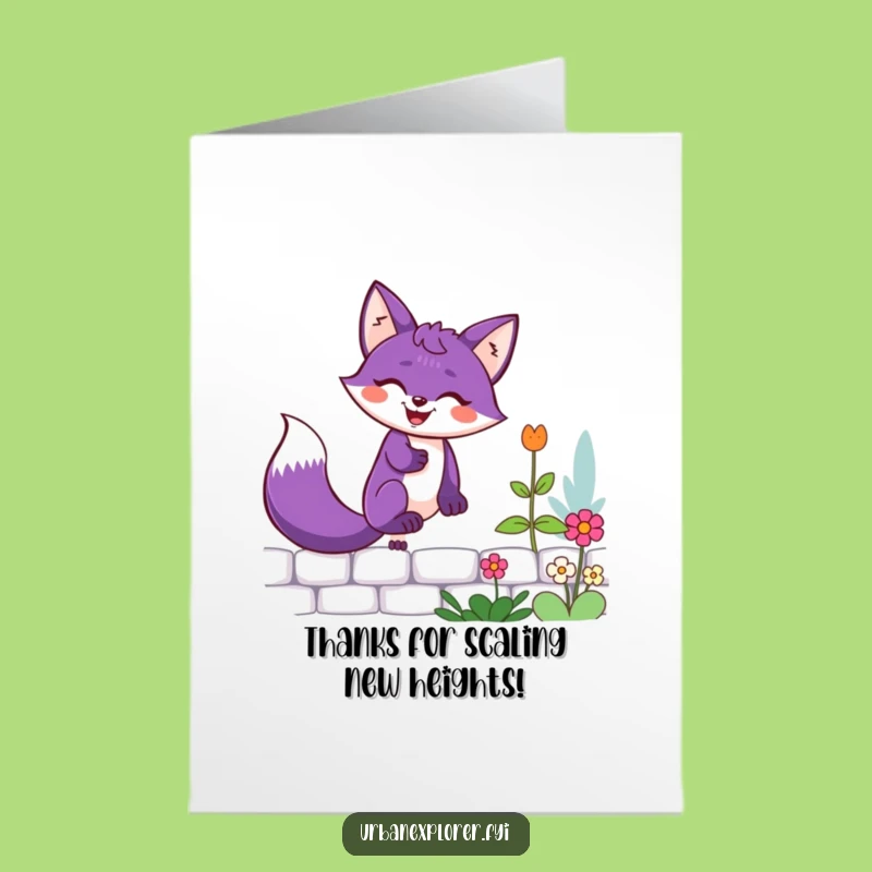 Free Printable Thank You Fox Card - Funny Downloadable Gift for Expressing Gratitude