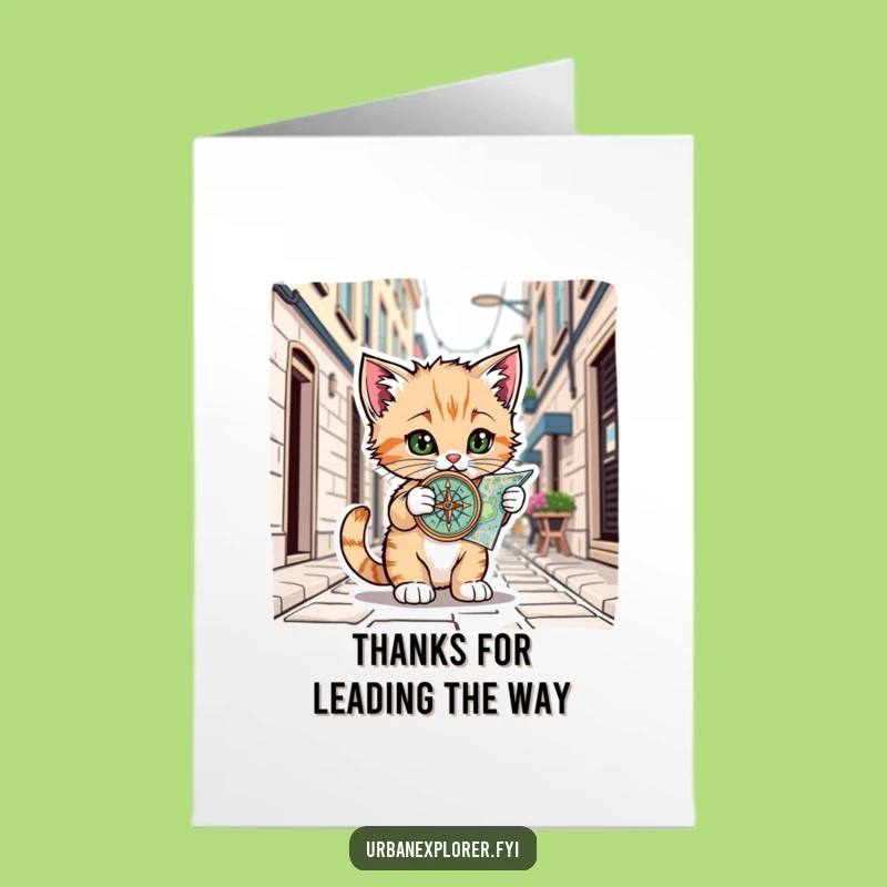 Free Printable Kitten Thank You Card: Alleyway Gratitude!