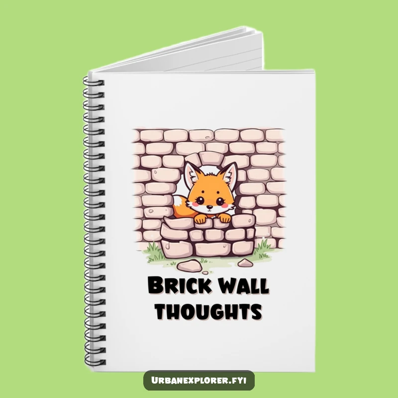 Funny Kawaii Fox Notebook: Peek-a-Boo Pages, Creative Journal Gift