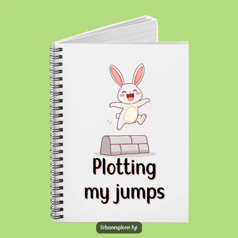 Funny Bunny Leap Notebook: Jot Down Your Adventures Gift