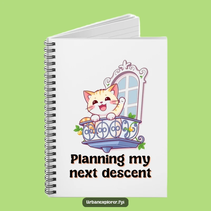 Funny Cat Rappelling Notebook: Jot Down Ideas with Hilarious Feline Inspiration