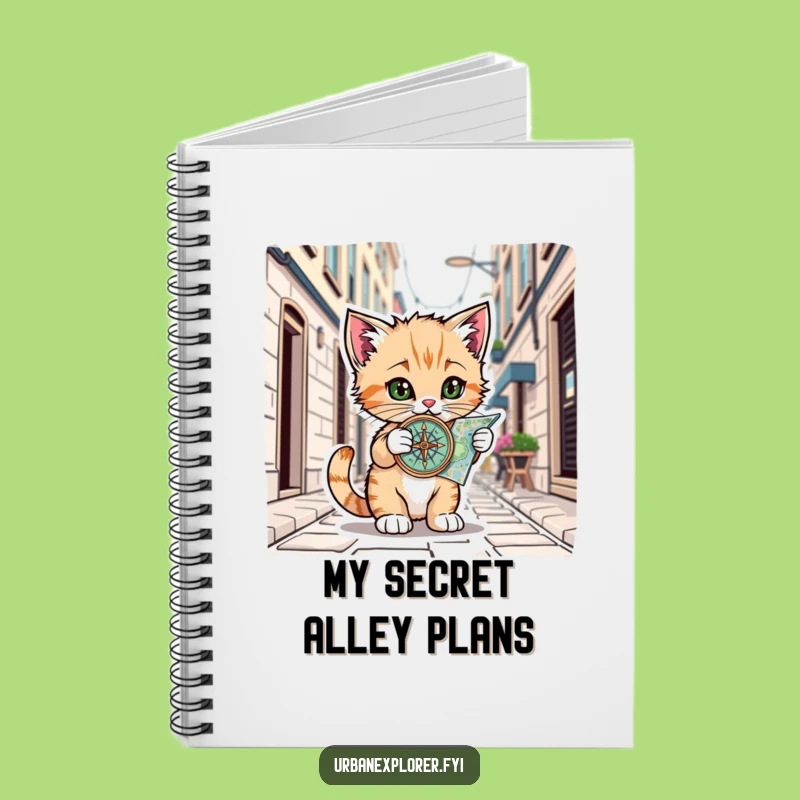 Funny Kitten Alley Notebook: Jot Down Urban Adventures