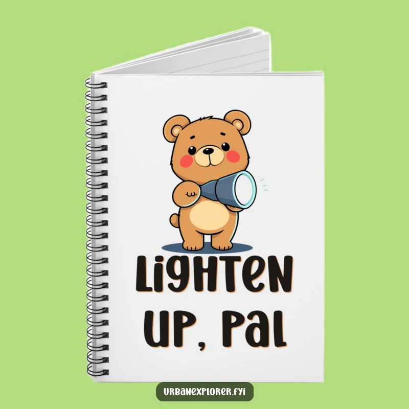 Funny Chibi Bear Flashlight Notebook: Jot Down Adventures with a Smile!