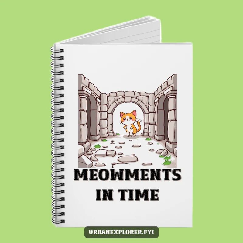 Funny Cat's History Notebook: Ruins Journal, a Creative Humor Gift