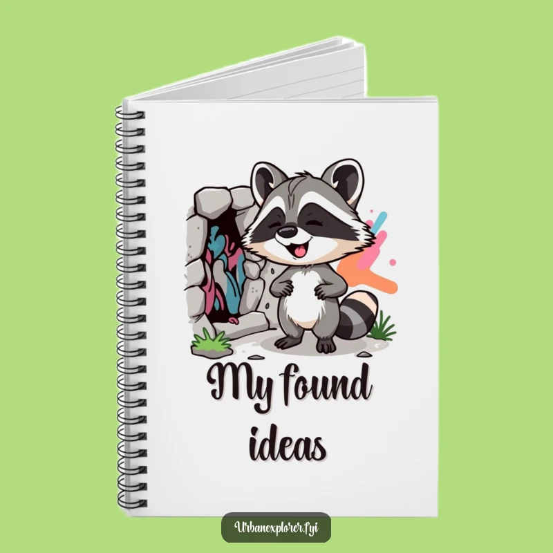 Funny Raccoon Street Art Notebook: Journal your discoveries with a cheeky creature, perfect funny gift
