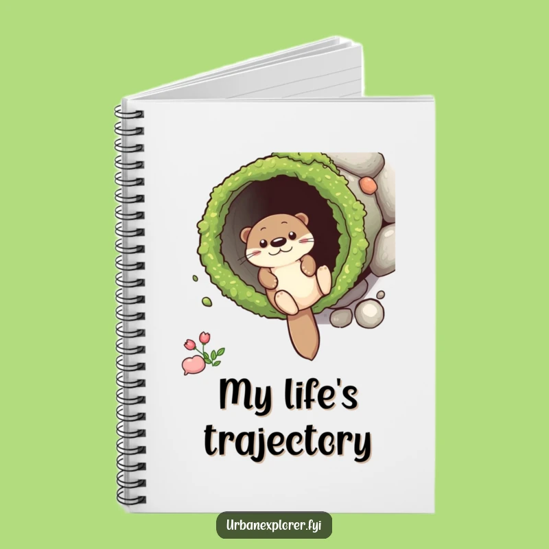 Funny Otter Drainpipe Notebook: Jot Down Ideas with Playful Flair Gift