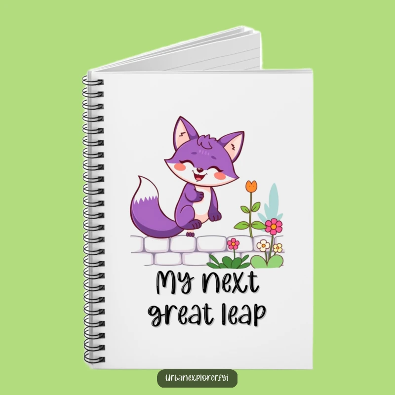 Funny Fox Garden Wall Notebook: Jot Down Ideas with a Grinning Climber!