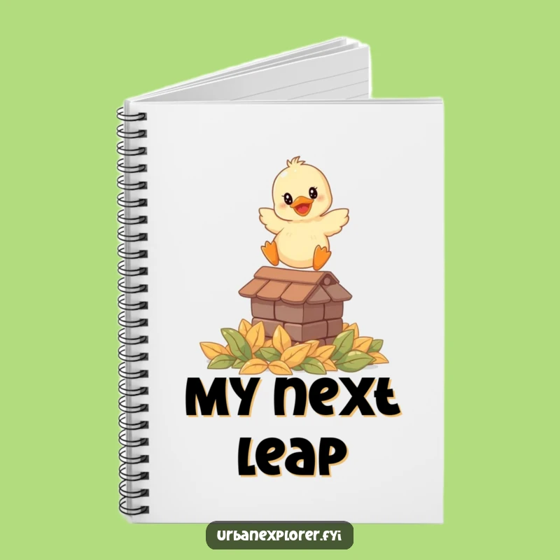 Funny Smiling Duckling Leap Notebook - Jot Your Bright Ideas