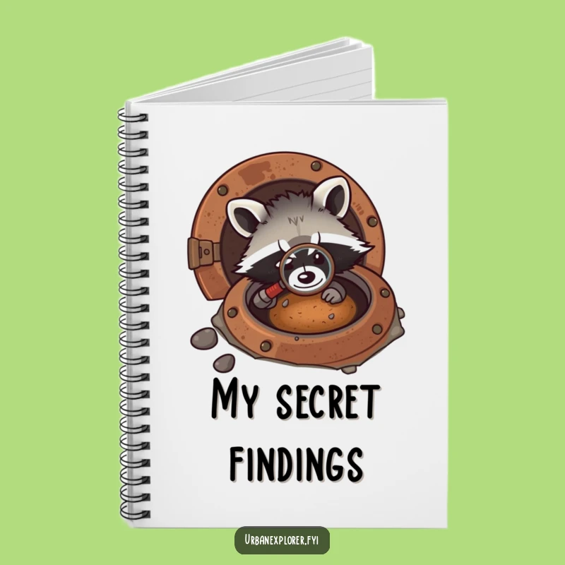 Funny Kawaii Raccoon Detective Notebook - Cute Mystery Journal for Notes