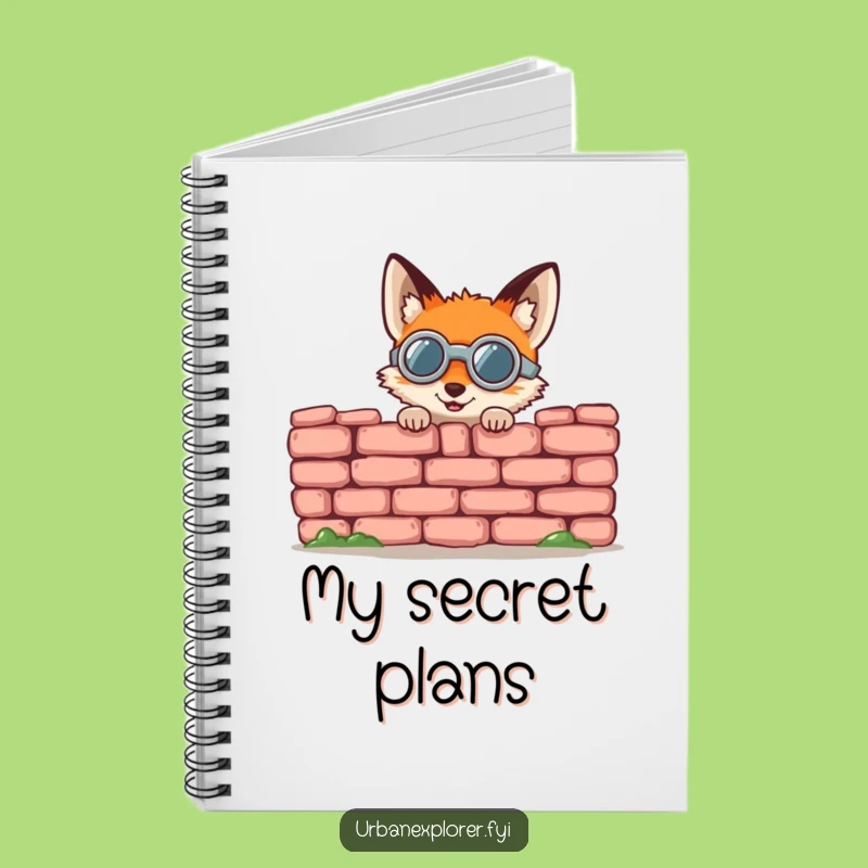 Funny Fox Goggles Notebook: Gleeful Peeking for Creative Ideas