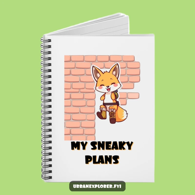 Funny Fox Rappelling Notebook - Plan Your Adventures in This Daring Journal