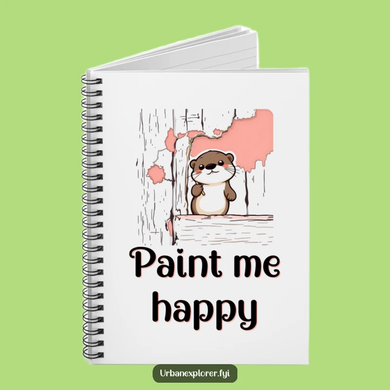 Funny Otter's Sketchbook: Peeling Paint Notebook, a Creative Humor Gift