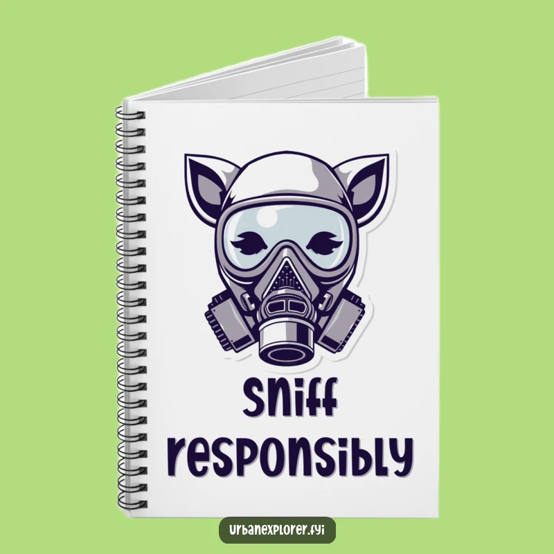 Funny Animal Ears Gas Mask Notebook: Journal for Unique Thoughts
