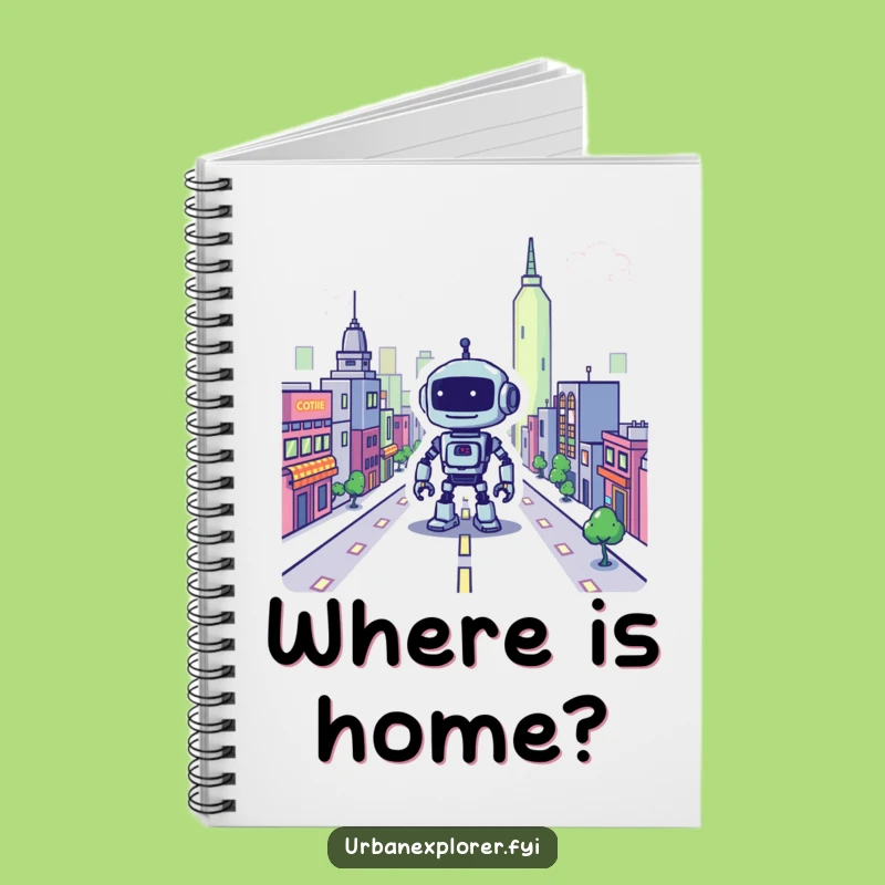Funny Pixel Robot City Notebook: Journal for Creative Gamers
