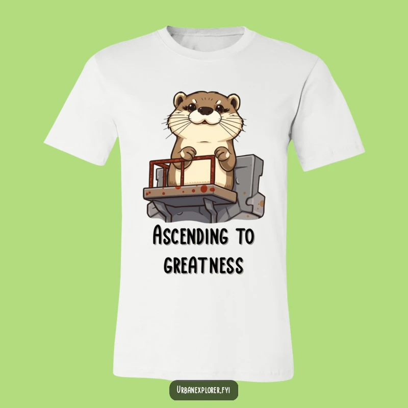 Funny Otter Fire Escape T-Shirt - Energetic & Humorous Graphic Tee