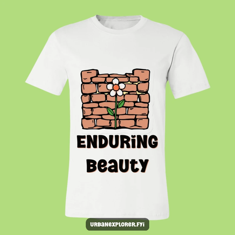 Funny Minimalist Flower Tee: Grow Through Challenges with Humor!