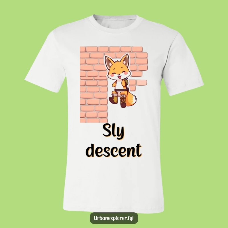 Funny Fox Rappelling T-Shirt - Bold & Humorous Tee for Adventurous Souls