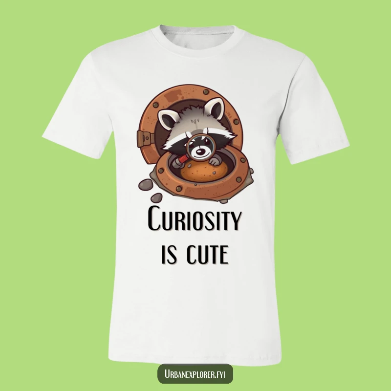 Funny Kawaii Raccoon Investigator T-Shirt - Cute Mystery Character Tee