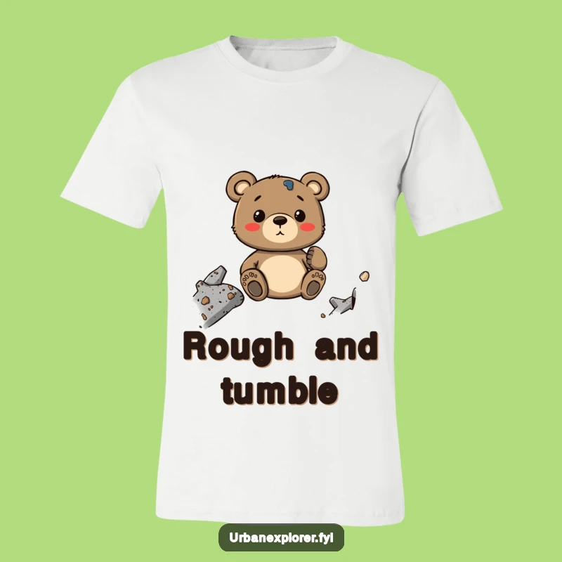 Funny Bear Texture T-Shirt: Industrial Decay Tee, a Quirky Gift