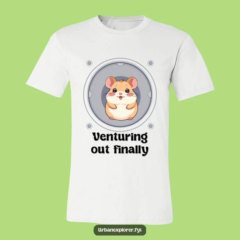 Funny Hamster Ventilation T-Shirt: Cheerful Peek Surprise, Hilarious Tee