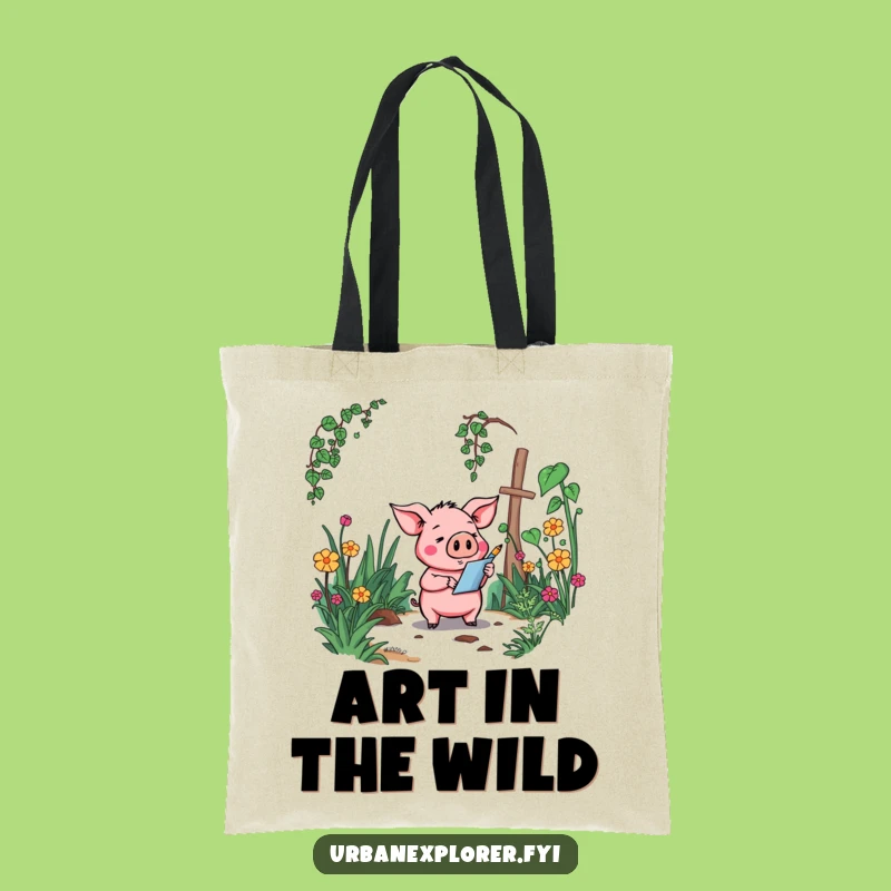 Funny Pig's Garden Tote: Sketching Bag, a Practical Humor Gift