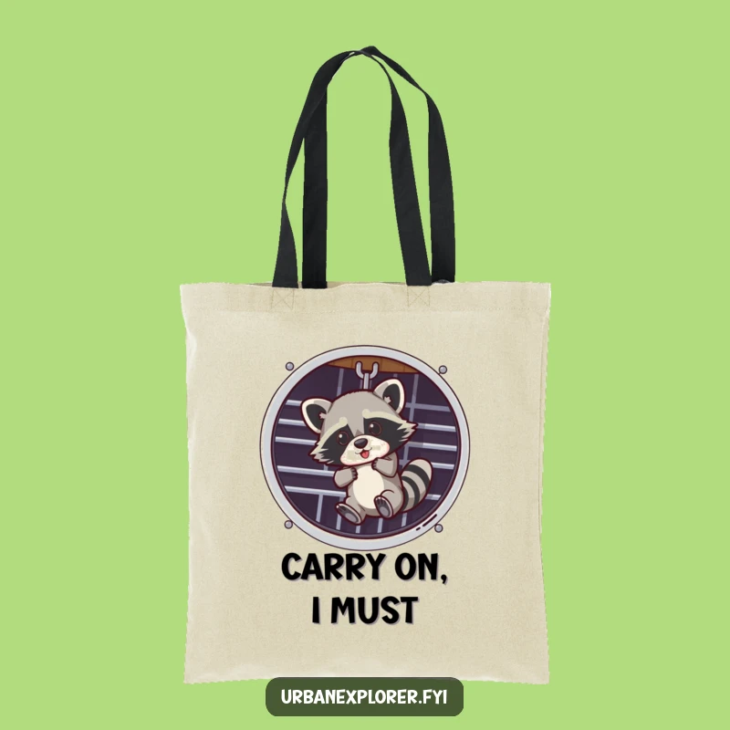 Funny Raccoon Tote Bag: Carry Your Essentials with This Hilarious Trash Panda Bag!